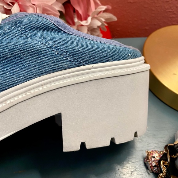 Mudd Y2K Denim Mule Platform Sneakers - Picture 4 of 5